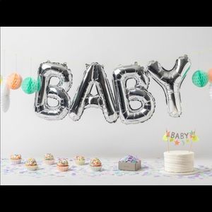 meri meri baby announcement garland + cake topper!